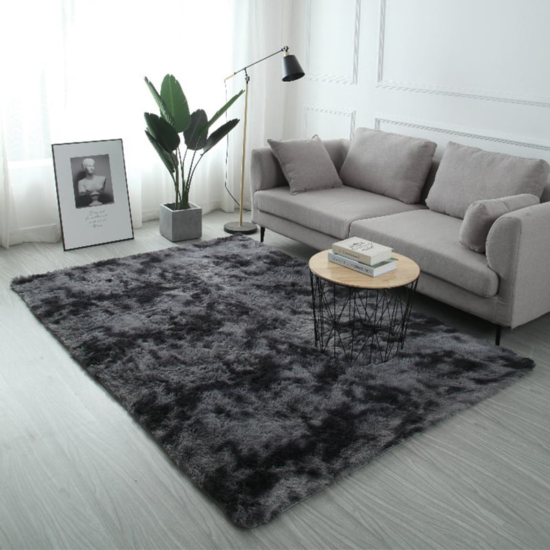 White Fluffy Faux Fur Area Rug Hairy Shaggy Anti-Skid Carpet Soft Home Floor Mat 
