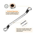 thumbnail image 6 of 75 Degree Offset Box End Wrench 19mm x 22mm Metric 12 Point Mirror Chrome Plated Alloy Steel Double Box Wrenches Long Industrial Grade Torx Box Wrench Repair Tool, 6 of 8