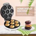 thumbnail image 3 of Mini máquina para hacer rosquillas, máquina eléctrica antiadherente para hacer rosquillas para hacer 7 rosquillas, desayuno para niños, refrigerios, postres con estampado de rosquillas, 3 of 5