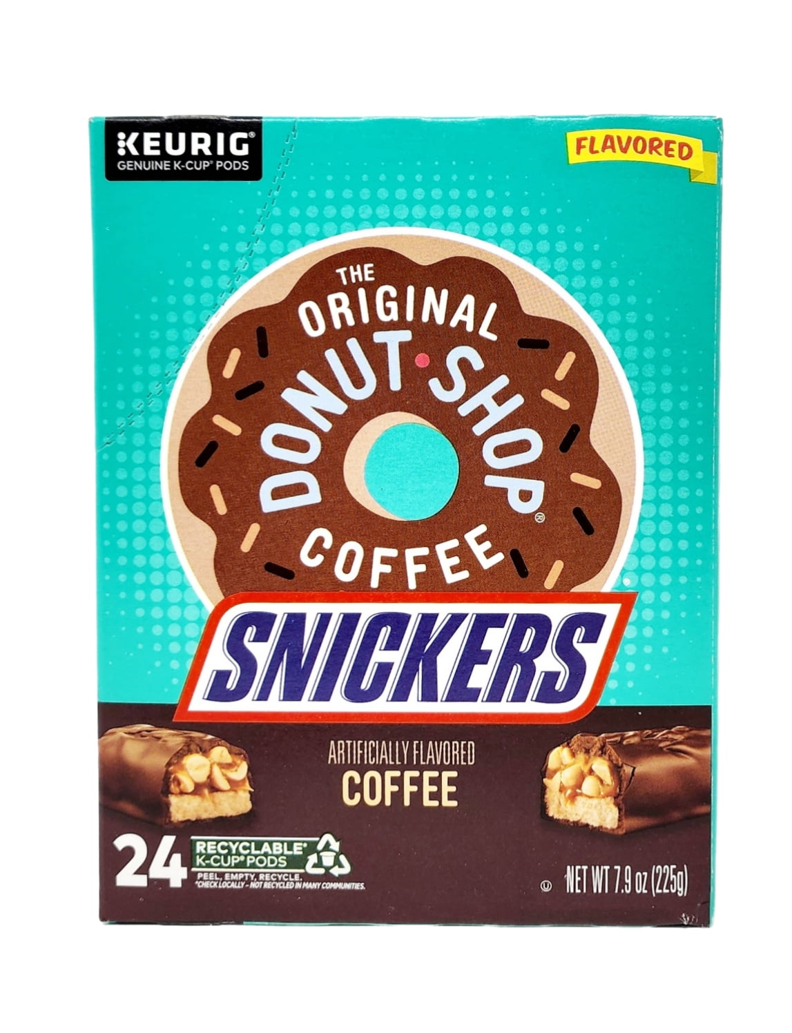 The Original Donut Shop Twix and Snickers Light Roast Coffee K Cups Variety Pack, 24 K Cups Per Flavor