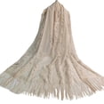 thumbnail image 2 of Skymirror Ethnic Style Tassel Extra Long Jacquard Women Scarf Hollow Lace Cheongsam Shawl Female Accessories, 2 of 8