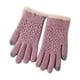 thumbnail image 2 of Guantes de invierno para mujer, de color liso, cálidos, con pantalla táctil, de punto, medianos y largos, de acrílico, 2 of 3