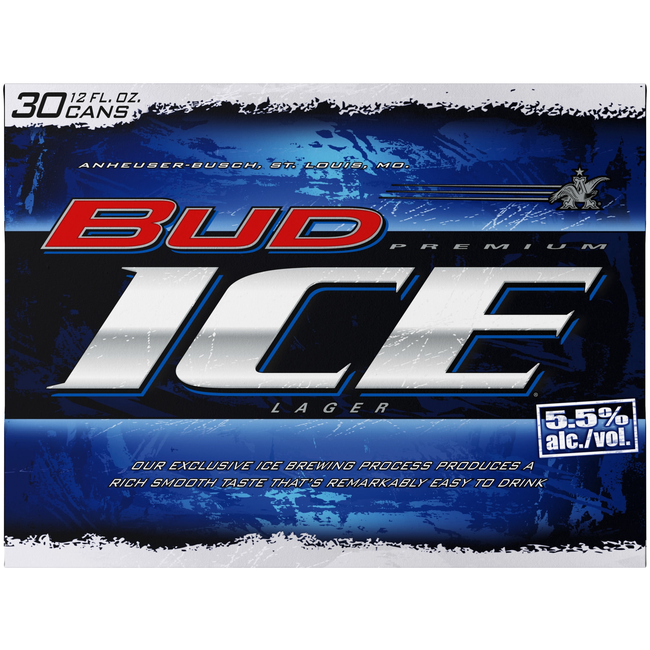 Bud Ice American Lager Beer 30 pack 12 fl oz Aluminum Cans 5.5% ABV
