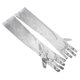 thumbnail image 1 of Zhuge Guantes de ópera de satén mate, longitud 53 cm (blanco plateado), 1 of 4