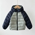 thumbnail image 5 of Zynoxe Puffer Jackets for Girls Winter Color Block Windproof Zip Up Long Sleeve Hoodies Casual Warm Quilted Padded Coat with Pockets, 5 of 7