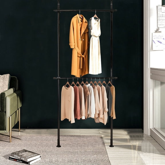 Miumaeov Garment Rack Clothes Hanger Shelf Storage Organizer