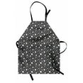 thumbnail image 1 of Star Apron, Greyscale Illustration Chalk Design Hand Drawn 5 Pointed Geometric Shapes, Unisex Kitchen Bib with Adjustable Neck for Cooking Gardening, Adult Size, Charcoal Grey White, by Ambesonne, 1 of 4