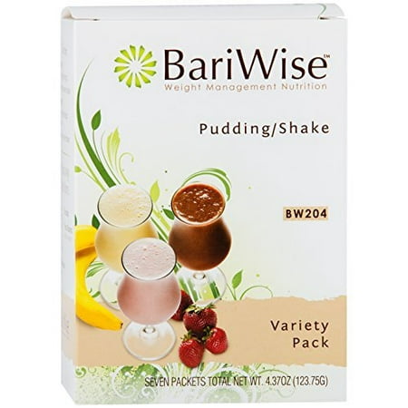 BariWise High Protein Shake / Low-Carb Diet Pudding & Shake Mix - Variety Pack (7 Servings/Box) - Gluten Free, Low Fat, Low (Best High Protein Low Carb Shakes)