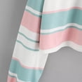 thumbnail image 6 of XFLWAM Women Teen Girls Fashion Turn-Down Collar Crop Top Sweatshirt Long Sleeve Color Block Pullover Shirts Pink S, 6 of 6