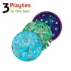 Playte Memory - Game Plate for Children - Healthy Eating Habits in Kids - Turn Dinner Time Into Play Time with Jungle, Space & Under the Sea Board Game Plates - BPA Free Dishwasher Safe - Set of 3