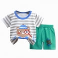 thumbnail image 3 of Kaprioy Kids Boys Outfit Sets, Short Sleeve Cotton Shirts & Shorts Sets Tops Shorts Outfits Kids Boys Outfit Sets, 3 of 5