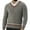 Gray, variant on Men's Cable Knit V-Neck Sweater Long Sleeve Classic Fit Casual Pullover Top