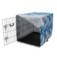 thumbnail image 3 of Flower Dog Crate Cover, Continuous Pattern of Blue Color Palette Roses, Easy to Use Pet Kennel Cover Small Dogs Puppies Kittens, 7 Sizes, Sky Blue Blue, by Ambesonne, 3 of 6
