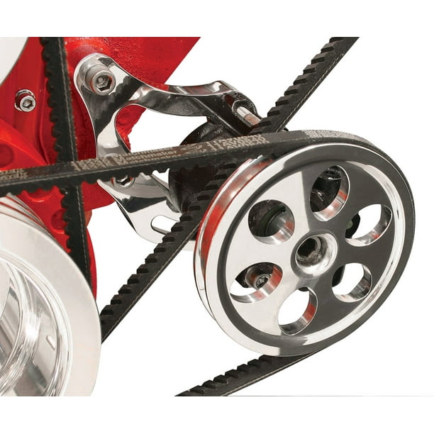 NEW BILLET SPECIALTIES POLISHED POWER STEERING PUMP BRACKET & VBELT