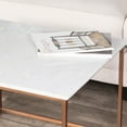 thumbnail image 3 of Butler Holland 24"W Square Genuine Marble and Metal Coffee Table - Ivory, 3 of 9