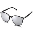 thumbnail image 1 of Gafas de sol SOJOS Classic Round SJ2067 para mujer y hombre, color negro y plateado, 1 of 5