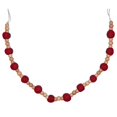 thumbnail image 1 of Vickerman JE210375 72 in. Wood & Felt Pom Pom Garland, Red, 1 of 3
