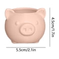 thumbnail image 3 of Hovilon Mini Pig Shaped Planter with Drainage Hole, Pink Plastic Cute Animal Plant Pot, Small Indoor Flower Container for Home Office Desk Windowsill, Decorative Cactus Herb Planter Accent, 3 of 6