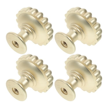 4pcs Vintage Brass Cabinet Knobs For Kitchen Cabinets Dressers Single Hole Pumpkin Drawer Pulls Decorative Gold Handles Pumpkin Drawer Knobs