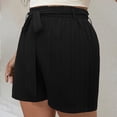 thumbnail image 4 of Taqqpue Plus Size Shorts for Women Casual Wide Leg Loose Pleated High Waist Drawstring Elastic Waist Shorts Comfy Summer Lightweight Beach Shorts 2XL-5XL, 4 of 8