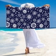 thumbnail image 5 of Bingfone Snowflakes2 Oversized 27.7x55 Inches Beach Towel, Super Absorbent Soft Plush Pool Towel, Bath Towel for Travel Sports Pool Swimming Bath Camping Yoga Girls Women Adults, 5 of 6