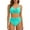 Mint Green--Tankini Swimsuits for Women, variant on Ruched Bikini Sets for Women Push Up Tummy Control Swimsuits Twist Front Top Bathing Suit Two Piece Sporty Bikinis Set High Waisted Beach Swimwear Black M