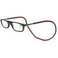 thumbnail image 3 of Magnetic Hanging Neck Glasses Portable Foldable Tr90 Reading Glasses For Men Women 2.5x Black and Red, 3 of 5