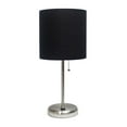 thumbnail image 6 of LimeLights Stick Lamp with USB charging port and Fabric Shade, Black, 6 of 8