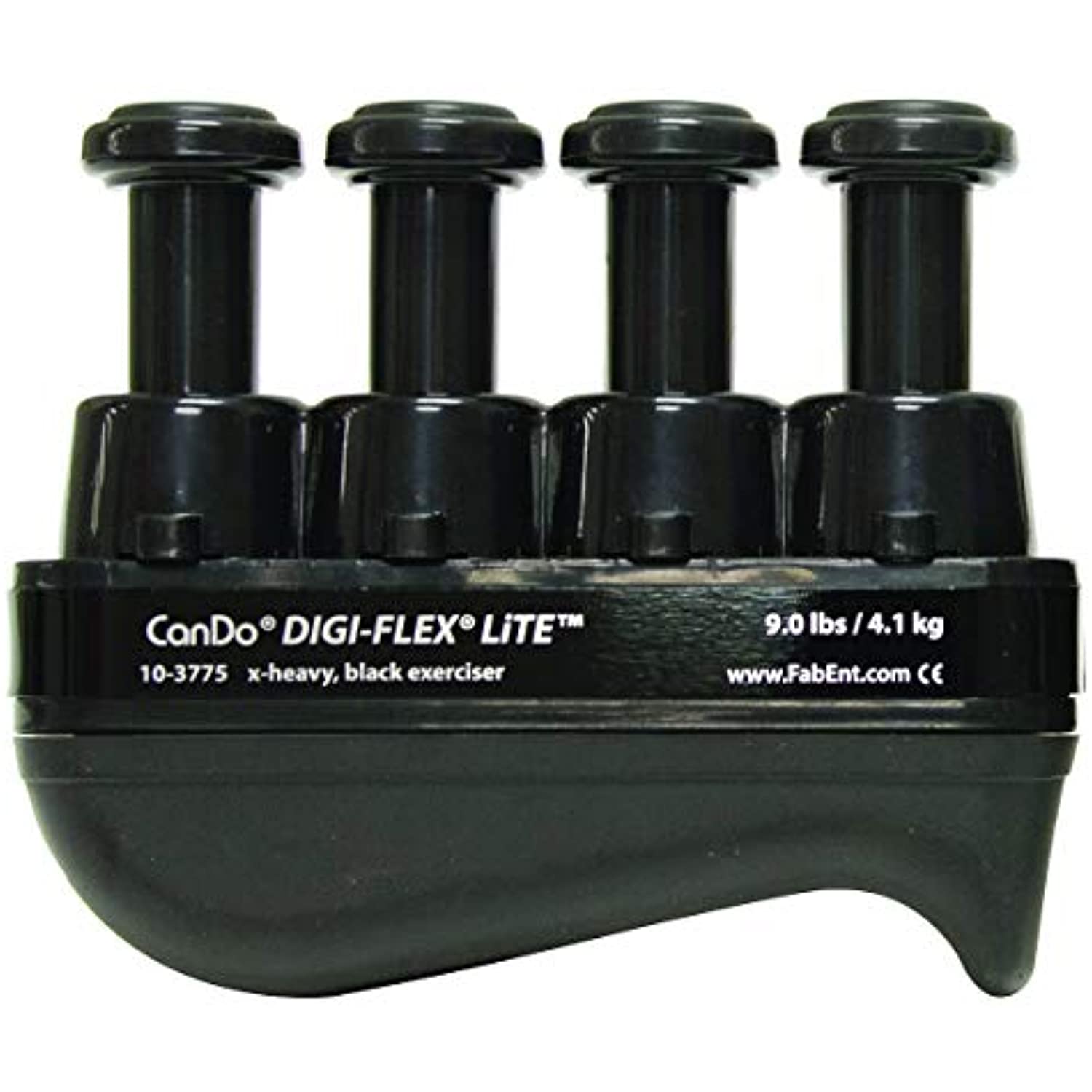 CanDo Digi-Flex Lite Black, X-Heavy, Set of 10, Hand Strengtheners