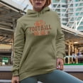 thumbnail image 2 of Football Mama with Ball Art Merch Gift, Sand Hooded Sweatshirt or Hoodie, Small, 2 of 5