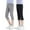 Black + Gray, variant on 2 Pack Girls Capri Leggings Kids Workout Tights Gym Athletic Dance Yoga 3/4 Legging High Waist Shark Pants 4-13Y