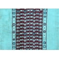 thumbnail image 1 of Ahgly Company Indoor Rectangle Abstract Light Blue Modern Area Rugs, 6' x 9', 1 of 4