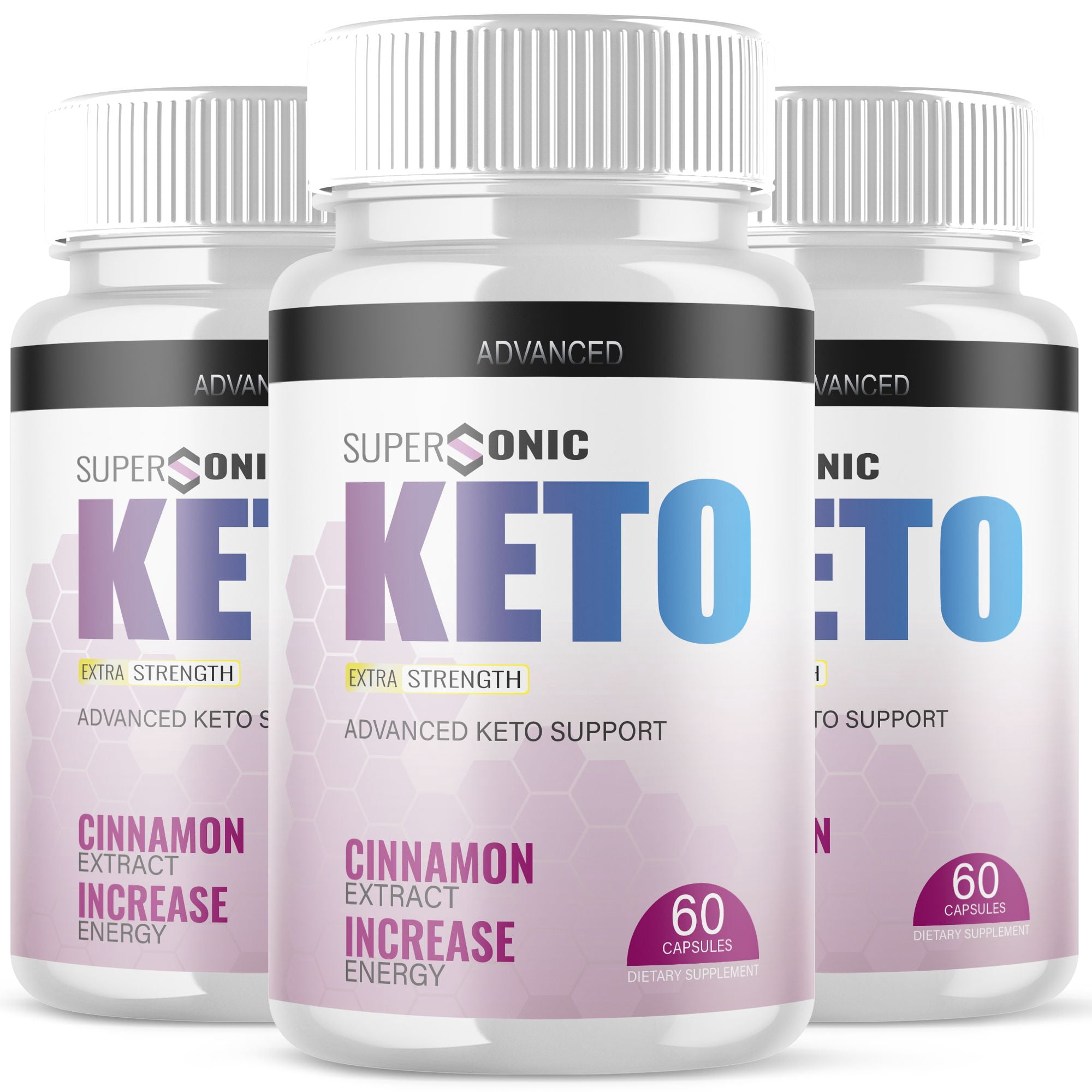 (3 Pack) Supersonic Keto - Supplement for Weight Loss - Energy & Focus Boosting Dietary Supplements for Weight Management & Metabolism - Advanced Fat Burn Raspberry Ketones Pills - 180 Capsules