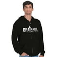 thumbnail image 3 of Grateful Thankful Christian Jesus Zip Up Hoodie Men's Women's Brisco Brands S, 3 of 6