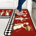 thumbnail image 2 of Fat Chef Rugs Kitchen Floor Mats for in Front of Sink, Anti Fatigue Floor Mat for Kitchen, Padded Kitchen Mats for Standing and Red Kitchen Matt for Standing for Kitchen Decor 17"X30"+17"X47", 2 of 6