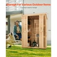 thumbnail image 4 of KFFKFF Exterior Storage Unit, Large-Scale Wood-Based Outdoor Storage Facility with Water-Resistant Ceiling and Metallic Structure, Twin Secure Doors Yard Equipment Shelter Storage Home Cabinet, 4 of 9