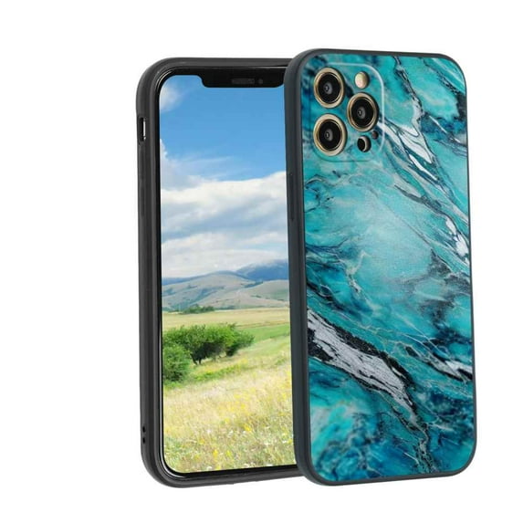 Compatible with iPhone 12 Pro Max Phone Case, Marble-Custom12 Case Men Women, Flexible Silicone Shockproof Case for iPhone 12 Pro Max