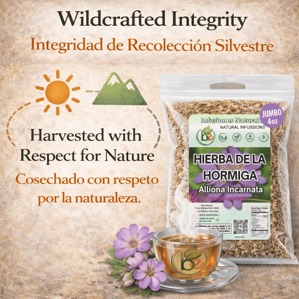 Hierba de la Hormiga Herbal Tea (4 oz) – 100% Natural Dried Allionia incarnata – Traditional Desert Botanical Infusion – Wildcrafted Loose Leaf – Caffeine-Free, Vegan, Non-GMO