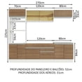thumbnail image 3 of Cocina Integral 270cm Glamy Madesa 10 Blanco/Marrón, 3 of 9