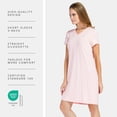 thumbnail image 2 of Fishers Finery Women's EcoFabric Short Sleeve Organic Cotton Nightgown (Pink, M), 2 of 6