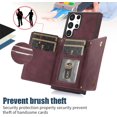 thumbnail image 3 of for Samsung Galaxy S23 Ultra (Not S23) Crossbody Wallet Case for Women, Bling Glitter PU Leather Phone Case with RFID Blocking Card Holder Cover for Samsung Galaxy S23 Ultra SZ Red, 3 of 9