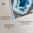 thumbnail image 4 of Gilded Geode Eye II Framed High-Gloss Acrylic Glass Wall Art Blue Geode Wall Art by Art Remedy, White Frame, 10 x 15, 4 of 7