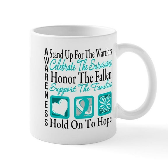 CafePress - Cervicalcancer Advocacy Mug - 11 oz Ceramic Mug - Novelty Coffee Tea Cup