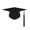 ZA-Black, variant on Boys Girls Fashion Shiny Kindergarten Preschool Graduation Caps For Kids High School College For Adults With Tassel Size M,BU1