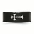 thumbnail image 4 of Stainless Steel Black Plated Cross 9mm Ring Man Religious Wedding Designed  For Dad Mens  For Him, 4 of 11