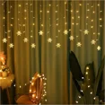 thumbnail image 2 of Guirnalda de luces LED navideñas de 3 m con forma de copo de nieve, guirnalda de luces de hadas para exteriores, para decoración de hogar, fiesta, jardín y Año Nuevo, 2 of 5