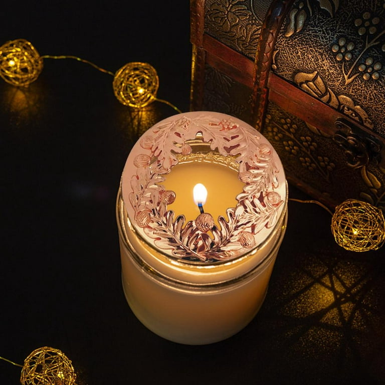 Vintage Style Candle Topper Lid Candle Cover Candle Shades Jar Candle  Sleeve Evenly for Jar Candles Party Home Decoration Collection Bronze