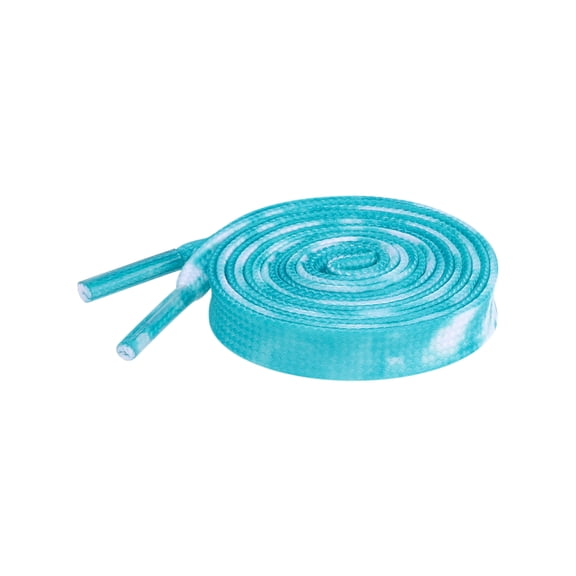 INSPIRE CHIC Tie-Dye Shoelaces Printed Texture Flat Shoe Lace for Sneakers Athletic 1 Pair Turquoise 120cm/47.2"