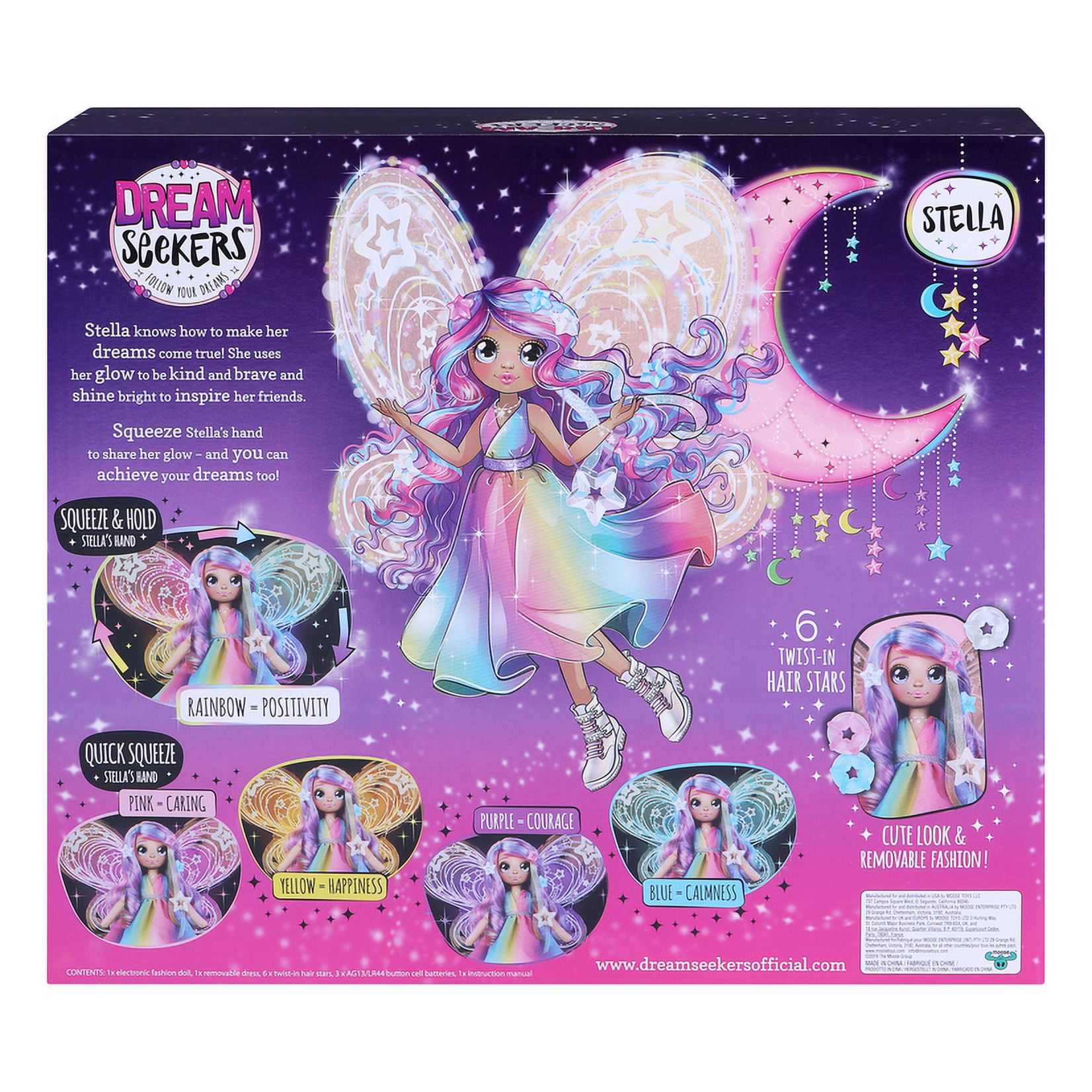 Dream Seekers Light Up Doll Pack – 1pc  Toy |  Magical Light Up Fairy Fashion Doll Stella