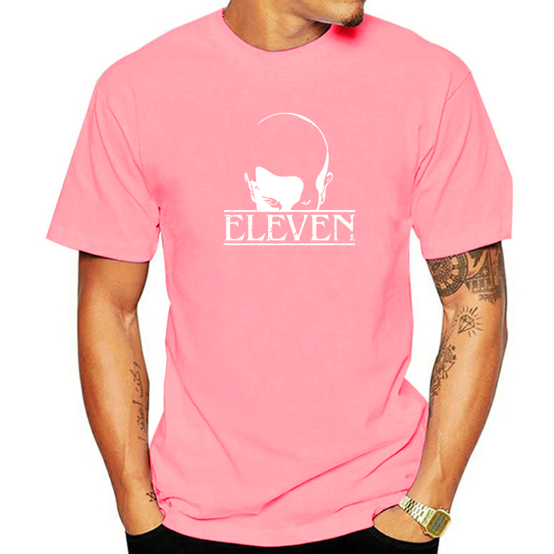 thumbnail image 3 of Stranger Style Pop Culture Things Eleven Cosplay Mens Black Size S-6XL T-Shirt, 3 of 5